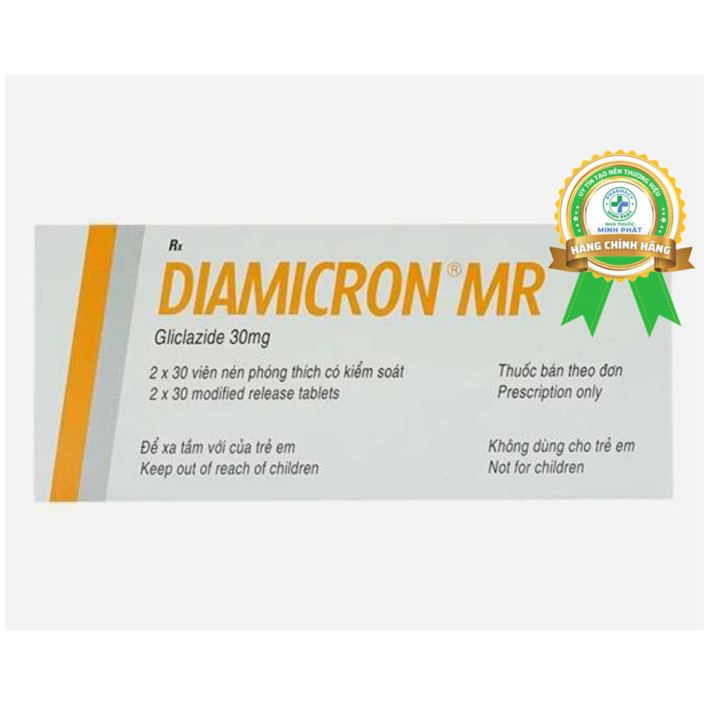 Thuốc Diamicron MR 30mg LES điều trị tiểu đường tuýp 2 (60 viên)